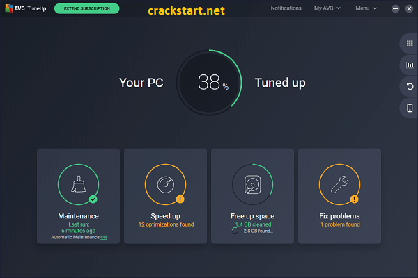 AVG PC TuneUp Crack Product Keys Download Latest 2022