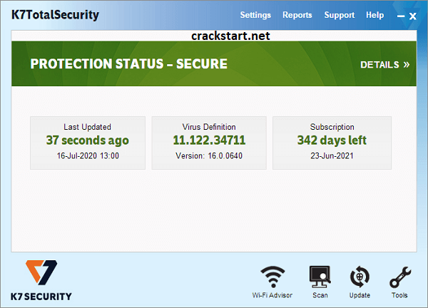 K7 Total Security Activation Key:16.0.0658v Crack Full Download Latest